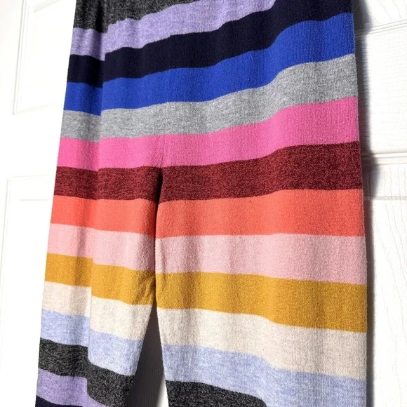 Gap Women's Rainbow Retro Crazy Striped Artsy Colorful Sweater Leggings Pants M - Picture 6 of 7